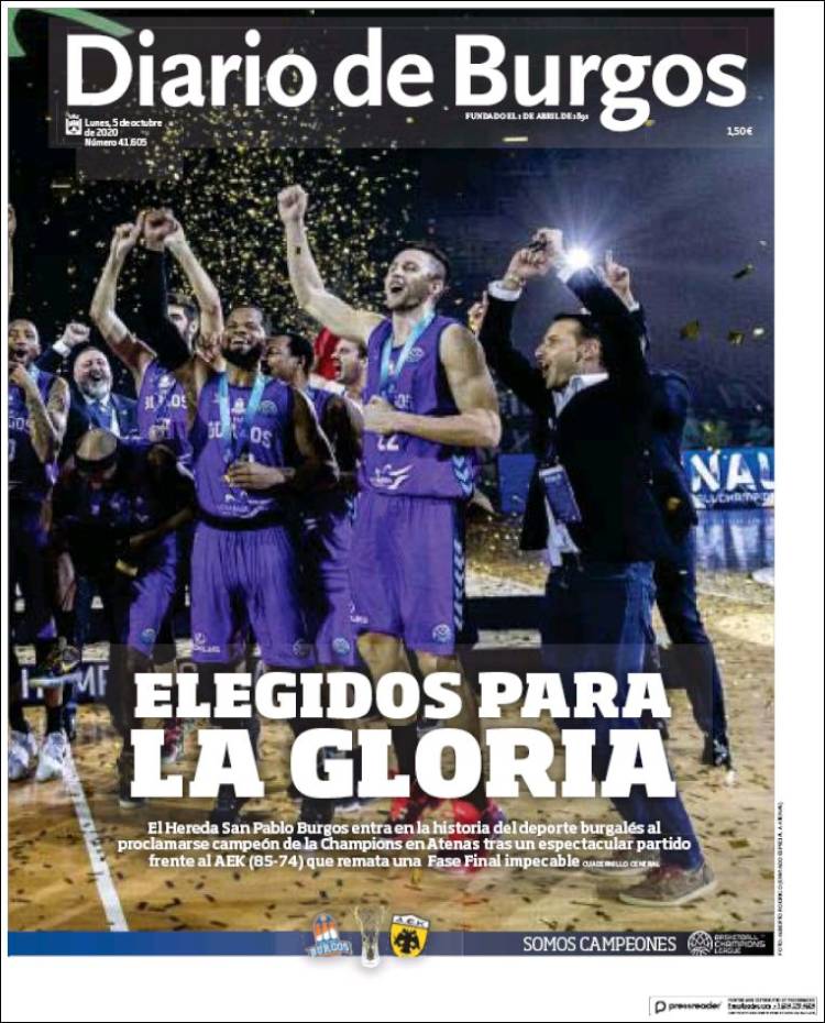 Portada de Diario de Burgos (España)