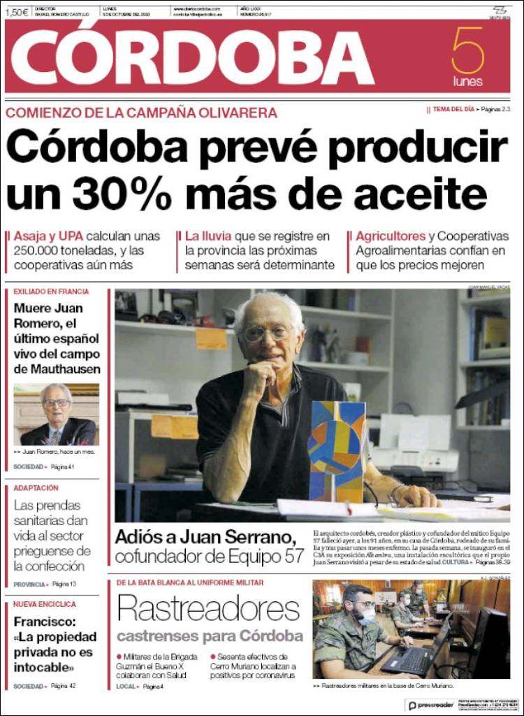 Portada de Diario de Córdoba (España)