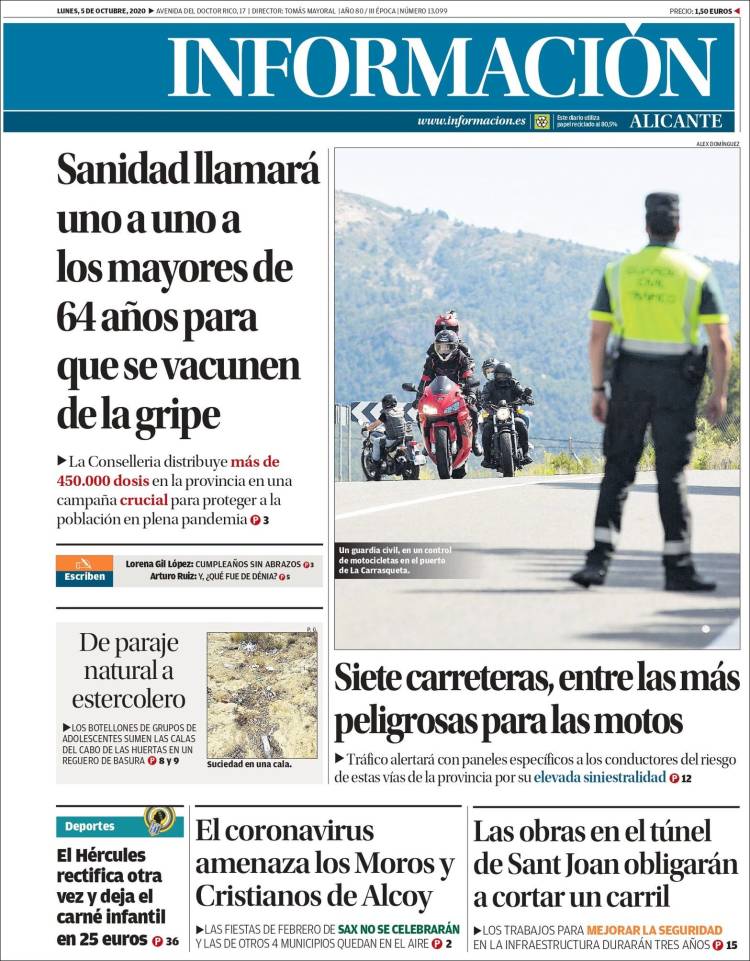 Portada de Diario Información (Espa&ntilde;a)