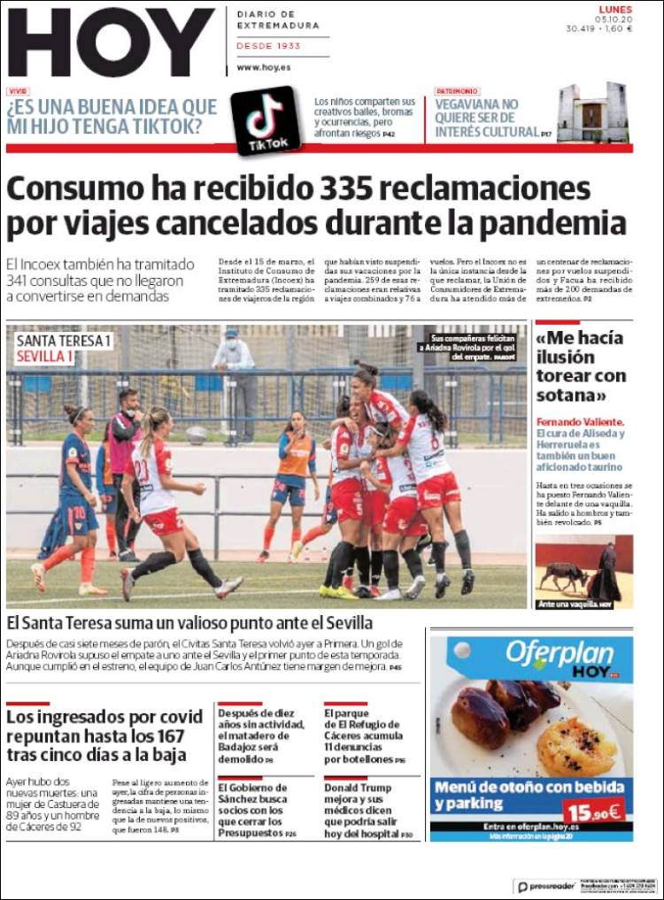 Portada de Hoy - Badajoz (España)