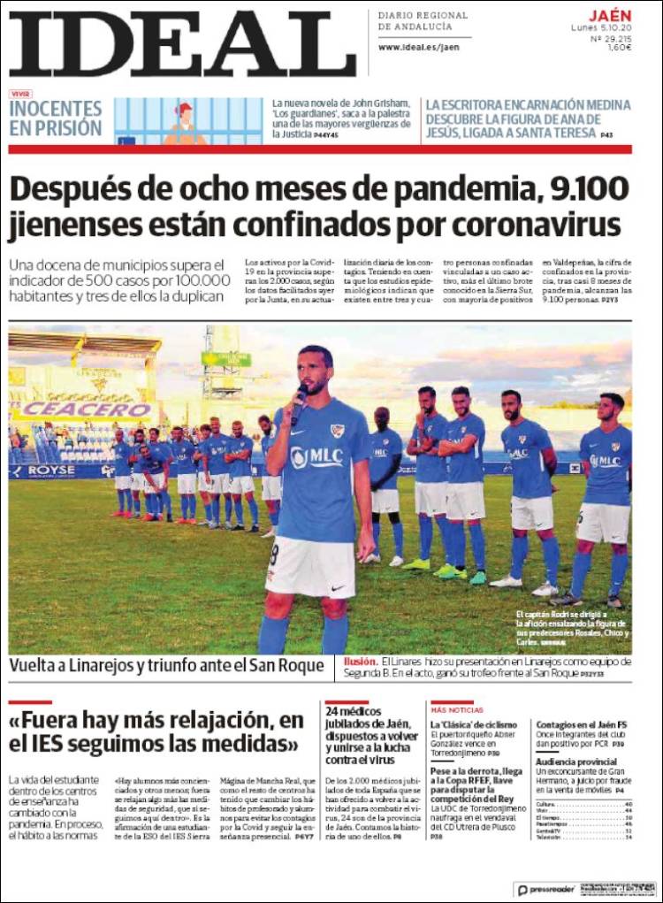 Portada de El Ideal de Jaén (España)