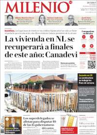 Portada de Milenio de Monterrey (México)