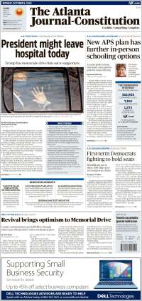 Portada de The Atlanta Journal-Constitution (USA)