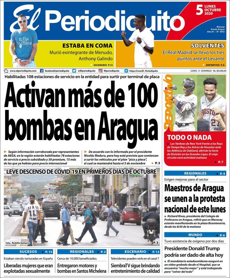 Portada de Periodiquito de Aragua (Venezuela)