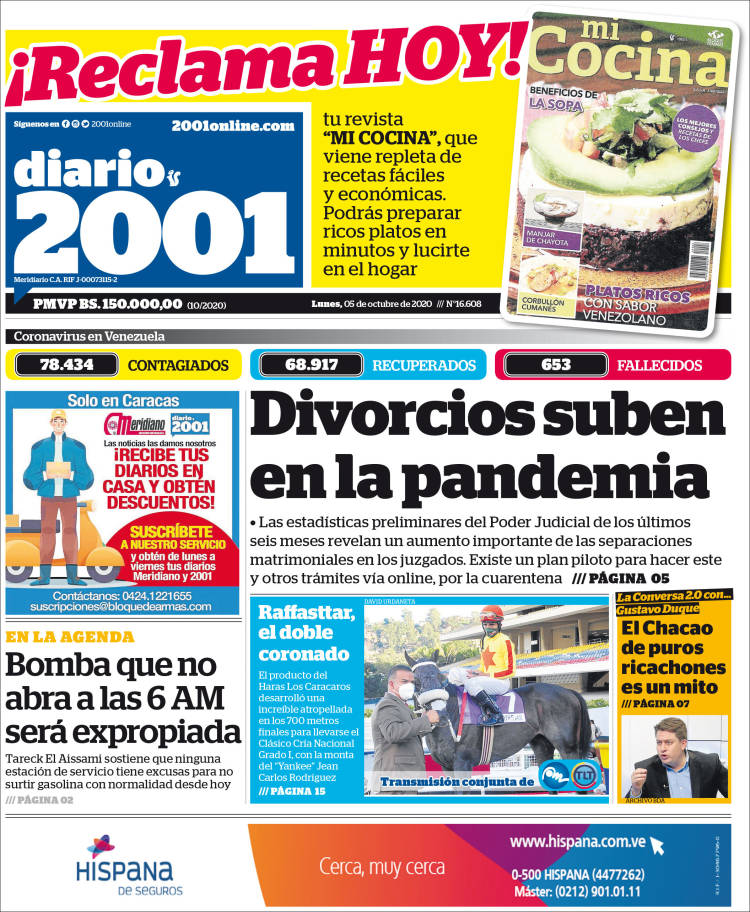 Portada de 2001 - Dosmiluno (Venezuela)