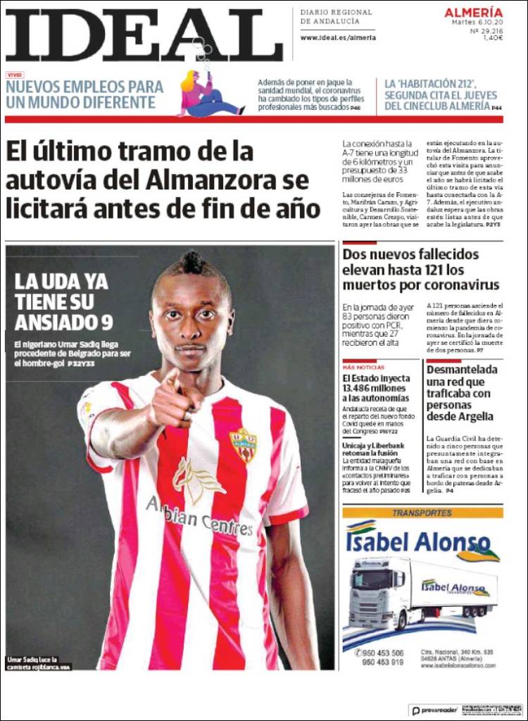 Portada de Ideal Almeria (España)