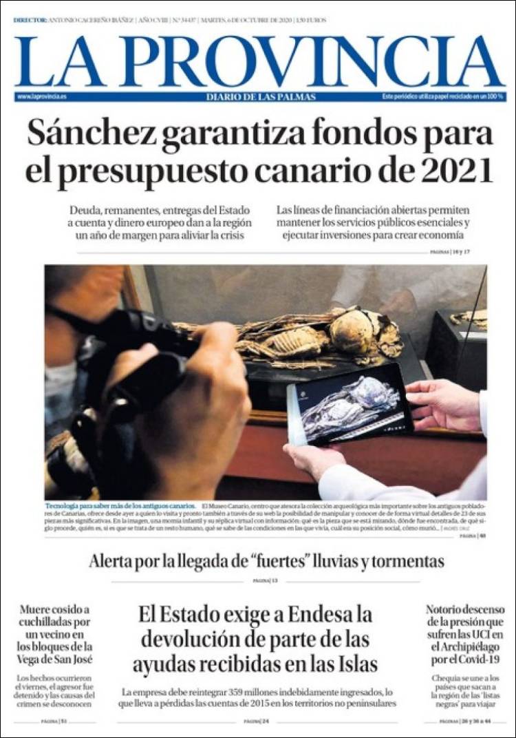 Portada de La Provincia (España)