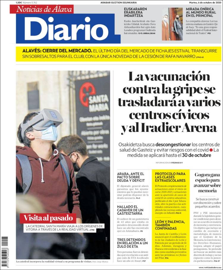 Portada de Noticias de Álava (España)