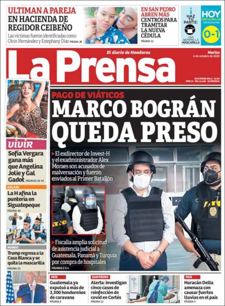 Portada de La Prensa (Honduras)