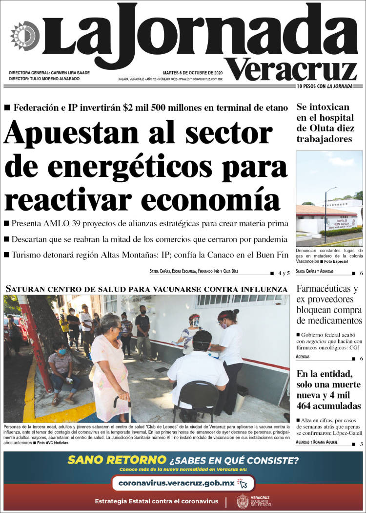 Portada de La Jornada Veracruz (Mexico)