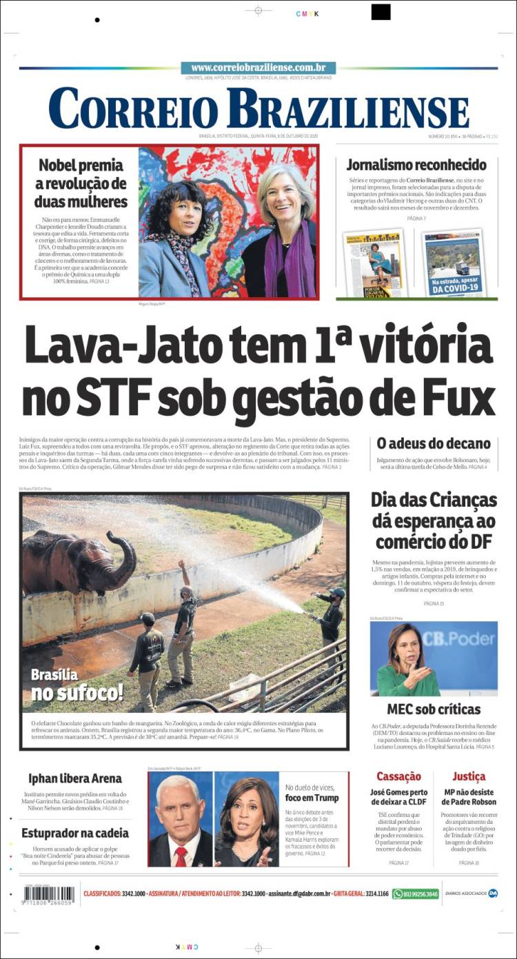 Portada de Correio Braziliense (Brasil)