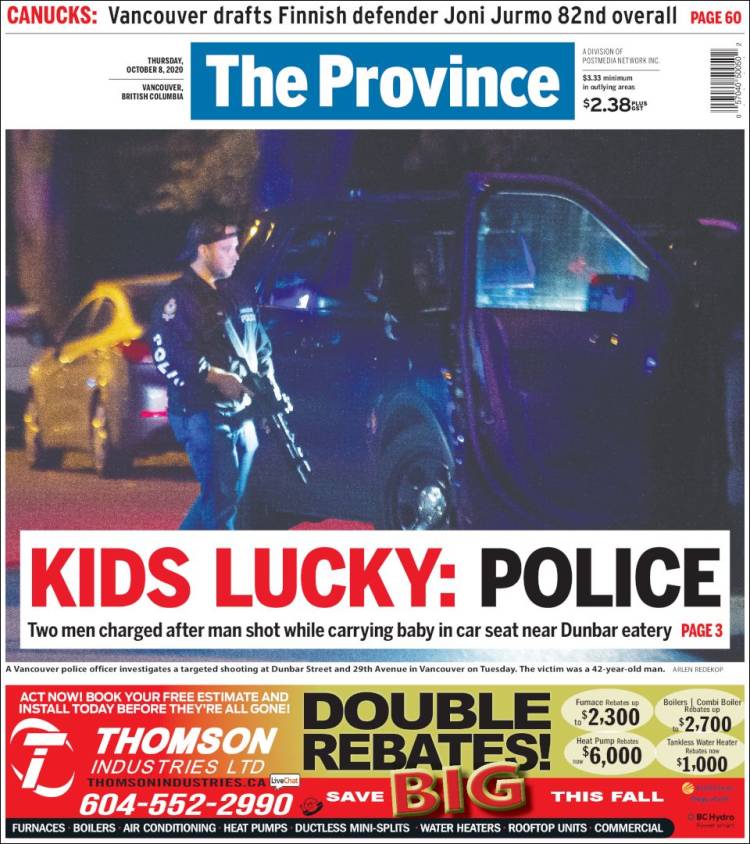 Portada de The Province (Canadá)