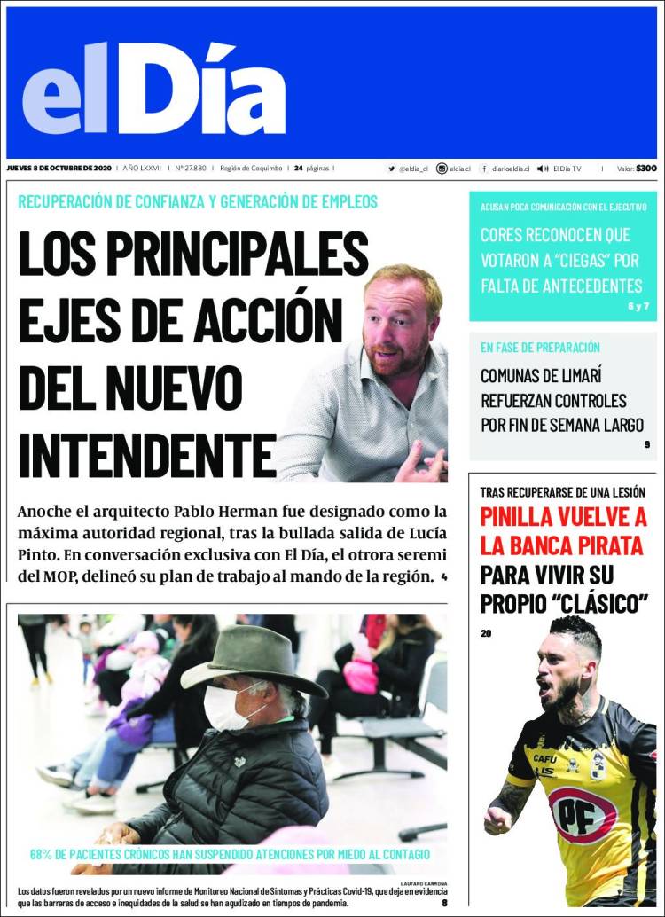 Portada de El Día (Chile)