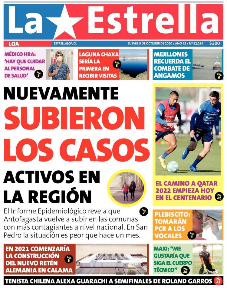 Portada de La Estrella de Loa (Chile)