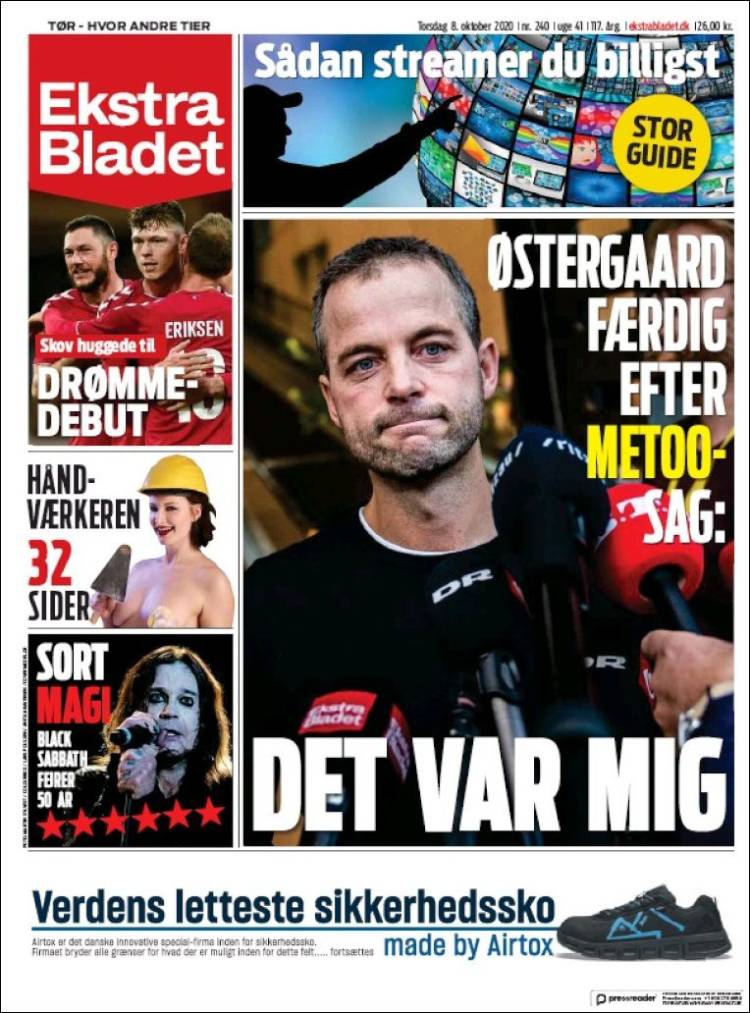 Portada de Ekstra Bladet (Dinamarca)