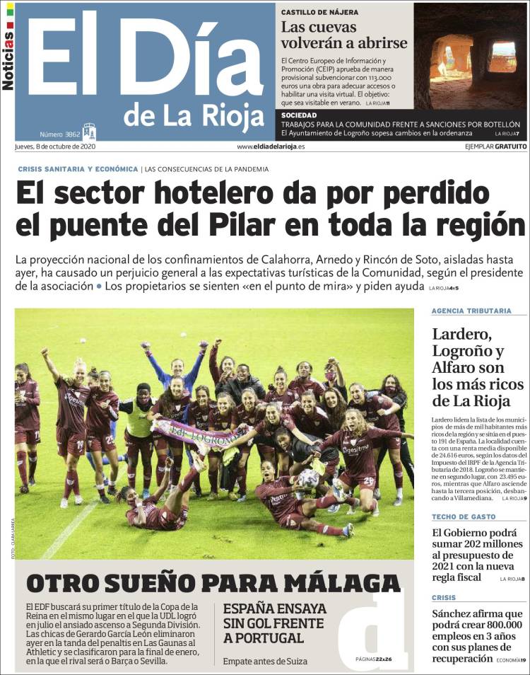 Portada de El Día de La Rioja (Espa&ntilde;a)