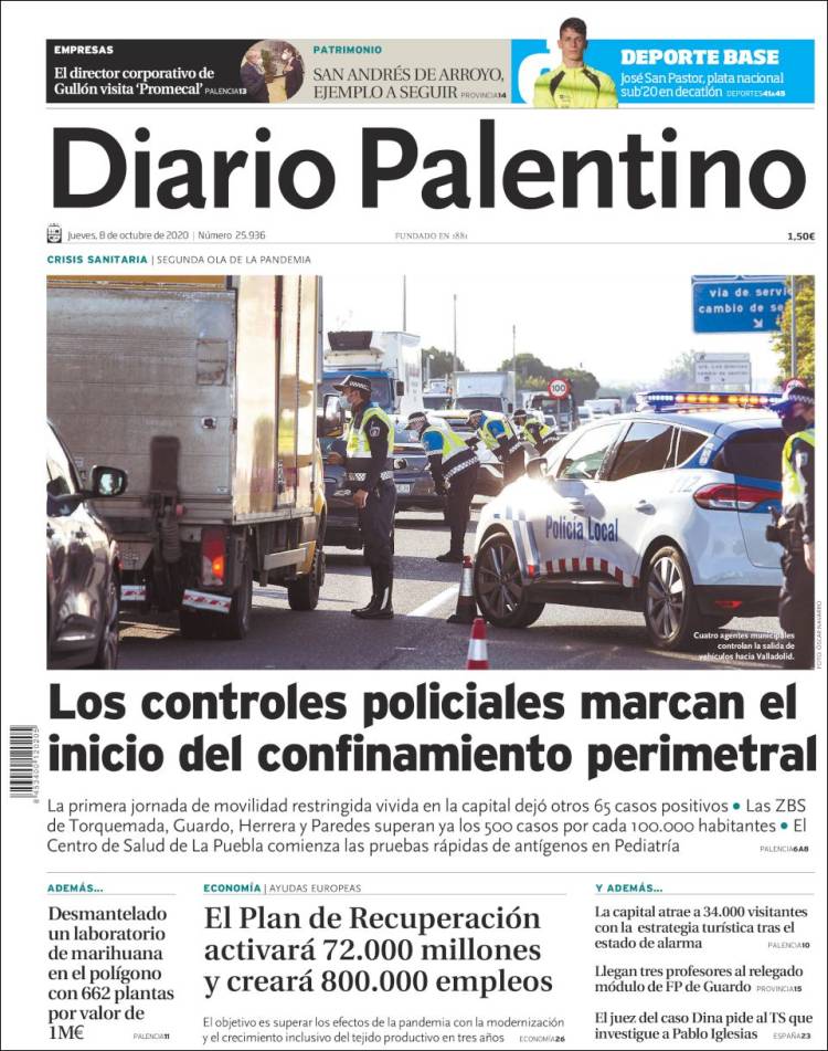 Portada de Diario Palentino (Espa&ntilde;a)