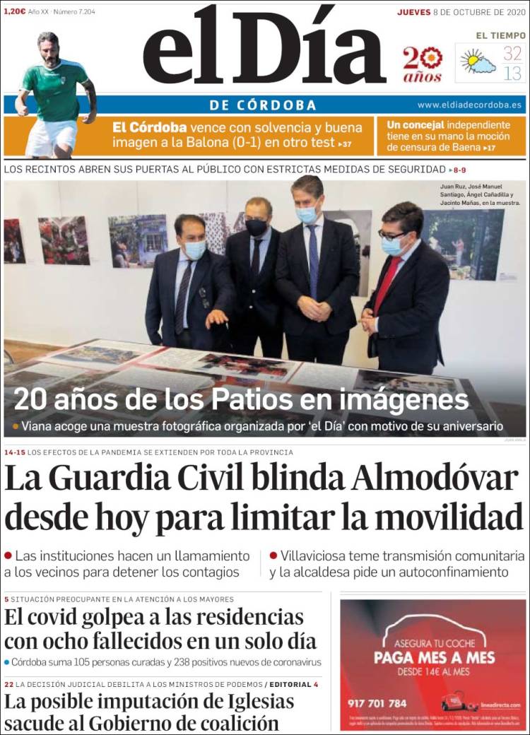 Portada de El Día de Córdoba (Espa&ntilde;a)
