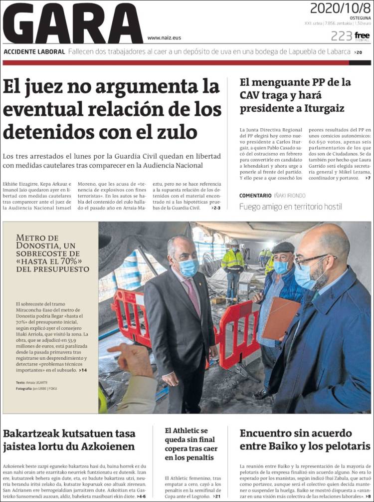 Portada de Gara (Espa&ntilde;a)