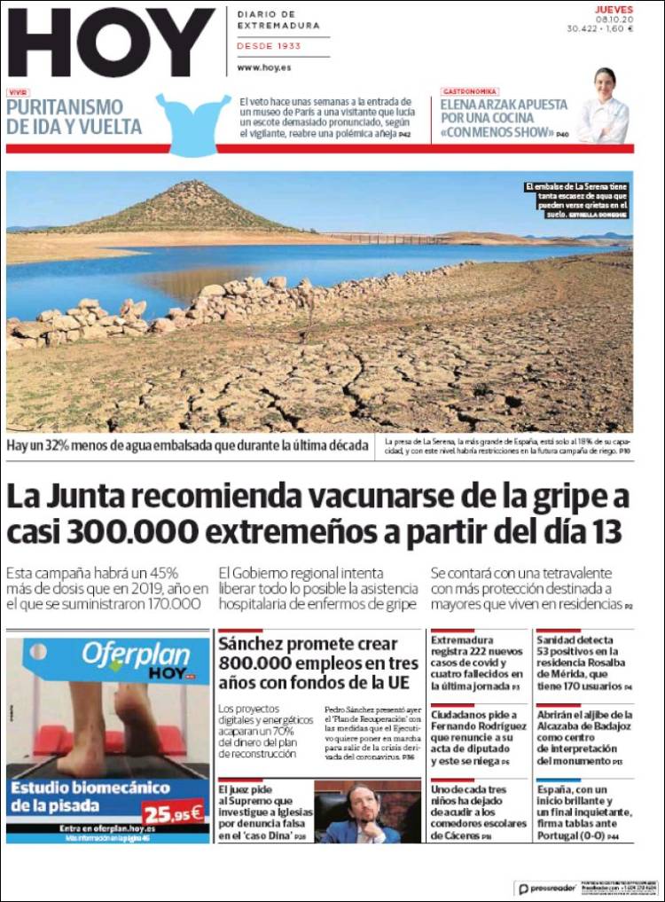 Portada de Hoy - Badajoz (Espa&ntilde;a)