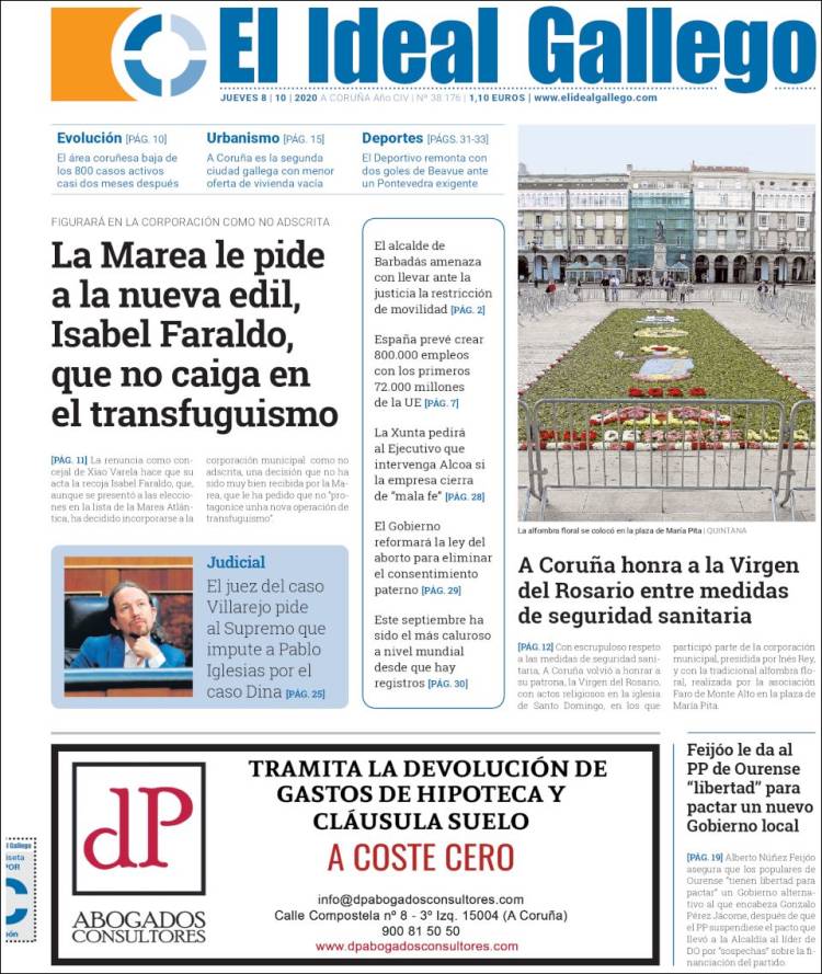 Portada de El Ideal Gallego (España)