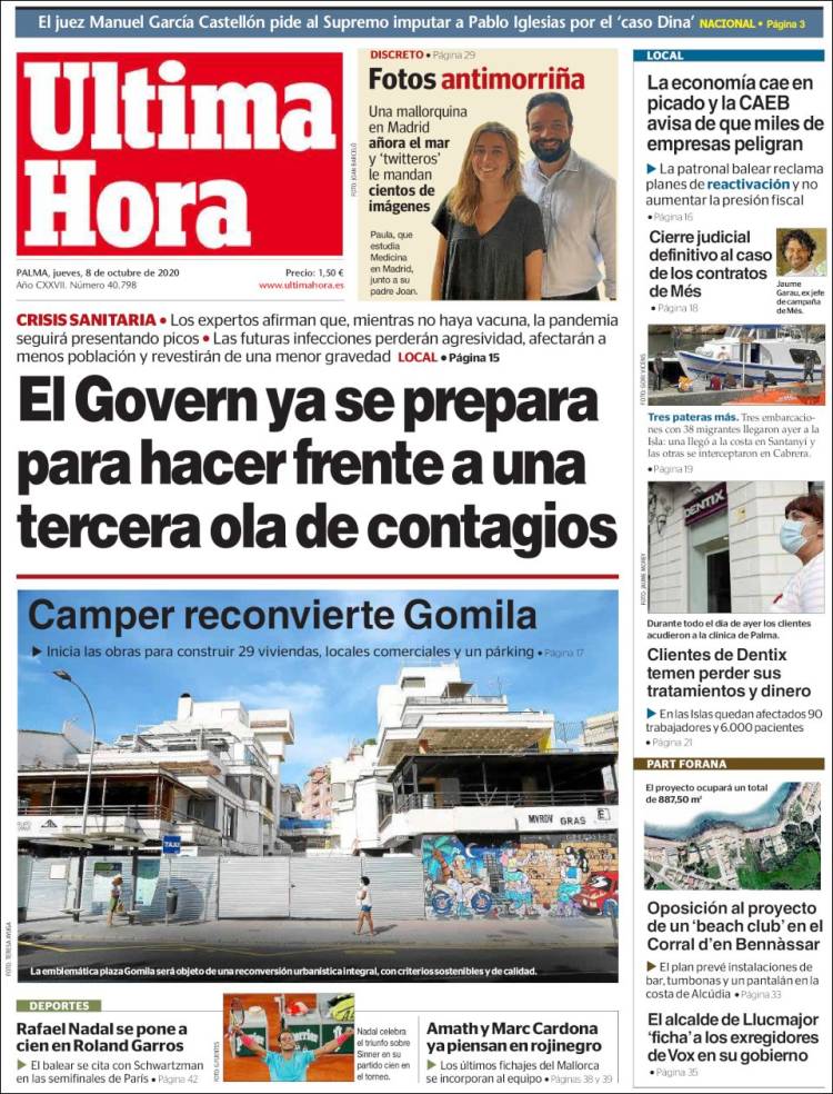 Portada de Última Hora (Espa&ntilde;a)