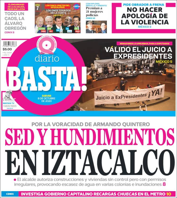 Portada de Diario Basta (M&eacute;xico)