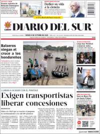 Portada de El Diario del Sur (M&eacute;xico)