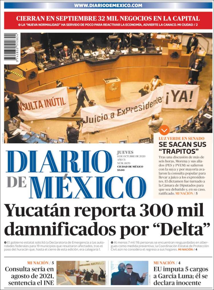 Portada de Diario de México (M&eacute;xico)