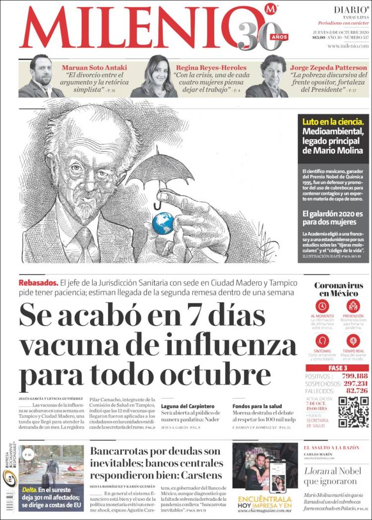 Portada de Milenio - Tamaulipas (M&eacute;xico)