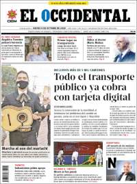 Portada de El Occidental (M&eacute;xico)