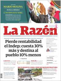 Portada de La Razón (M&eacute;xico)
