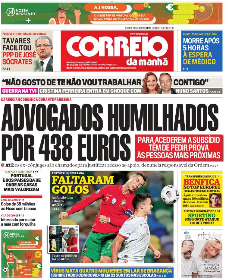 Portada de Correio da Manhã (Portugal)