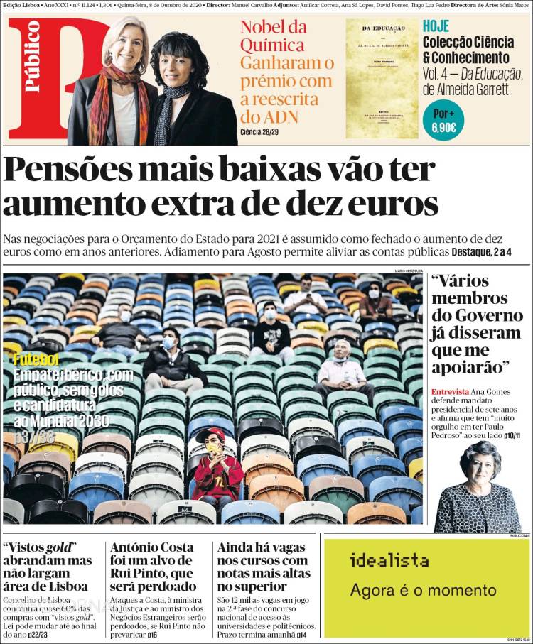 Portada de Público (Portugal)