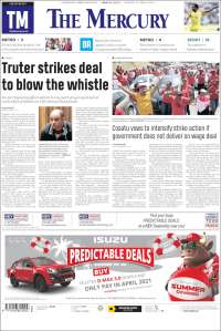 Portada de The Mercury (Sud&aacute;frica)