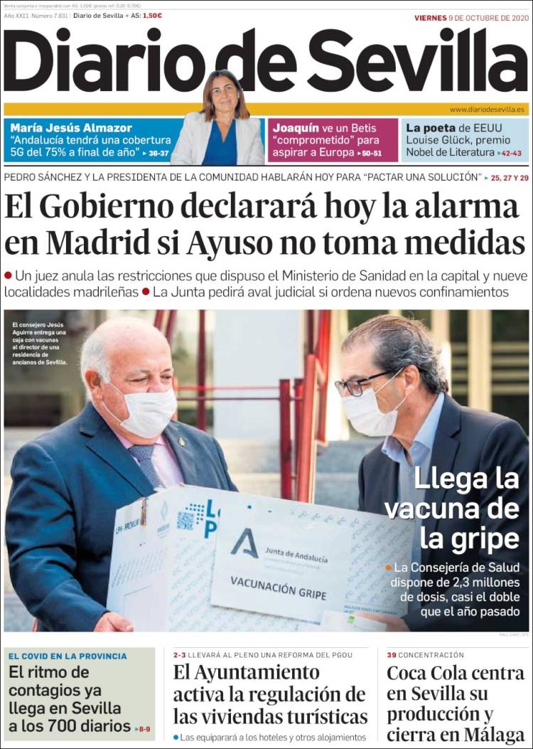 Portada de Diario de Sevilla (España)