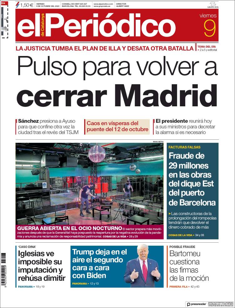 Portada de El Periódico (Espa&ntilde;a)