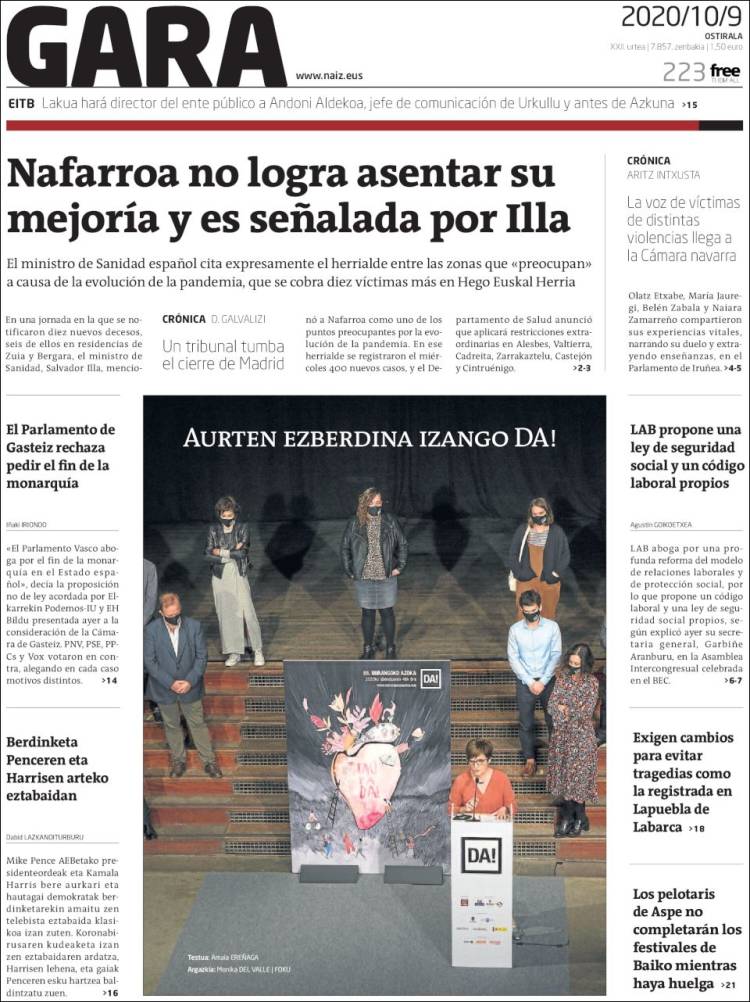 Portada de Gara (Espa&ntilde;a)