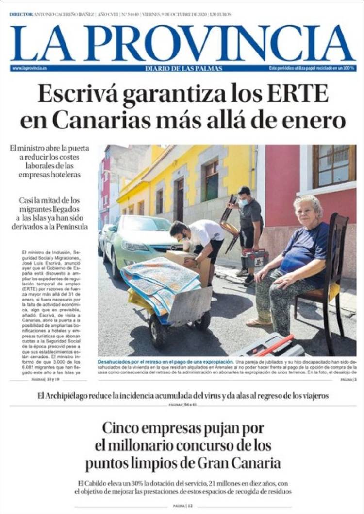 Portada de La Provincia (Espa&ntilde;a)