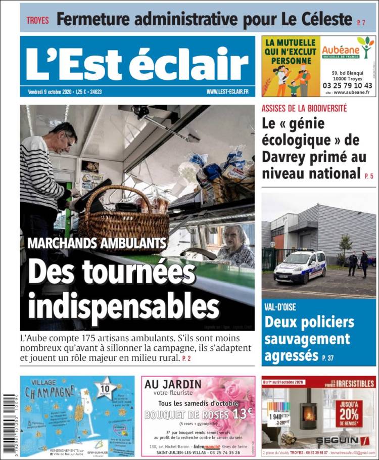 Portada de L'Est Eclair (Francia)