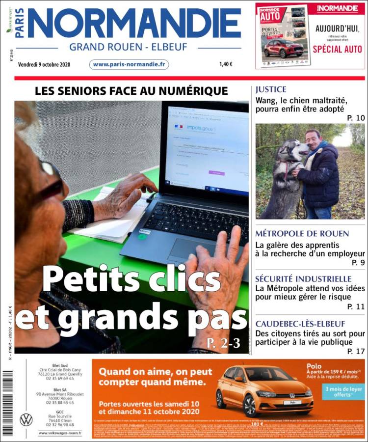 Portada de Paris Normandie (Francia)