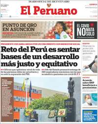 Portada de El Peruano (Perú)