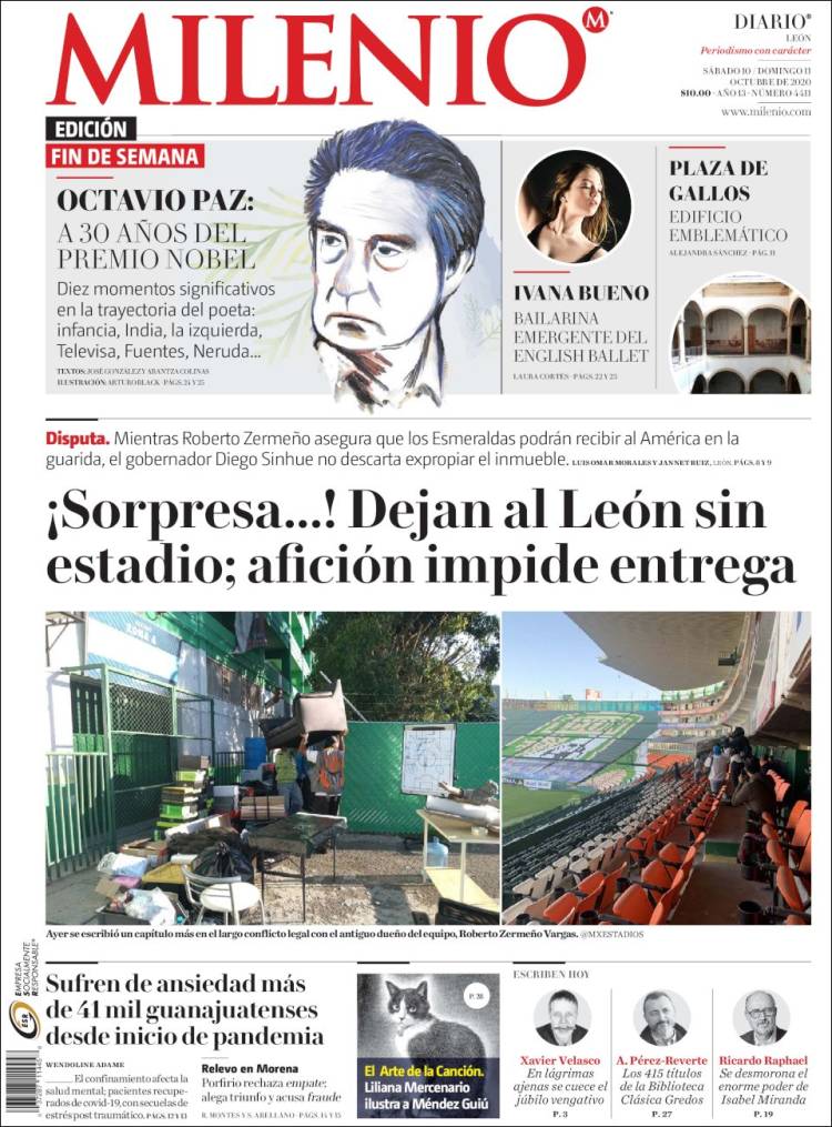 Portada de Milenio de León (M&eacute;xico)