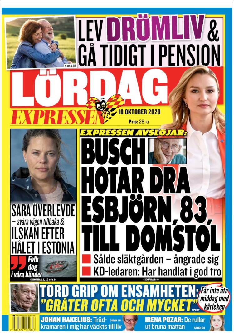 Portada de Expressen (Suecia)