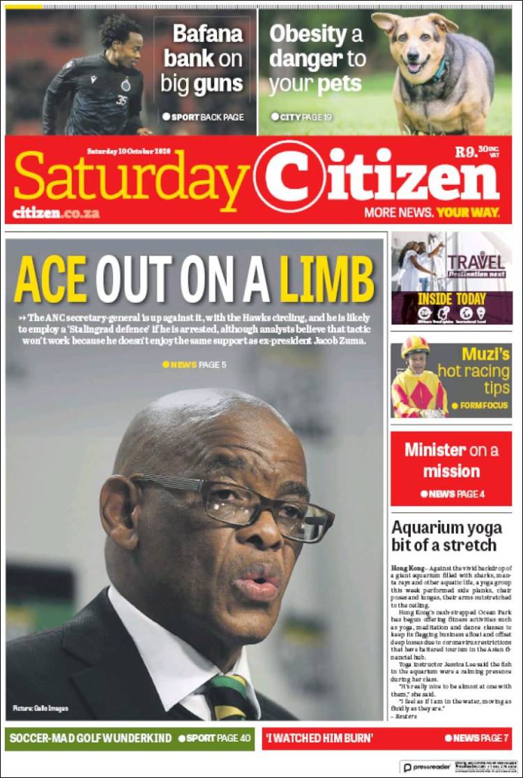 Portada de The Citizen (Sud&aacute;frica)