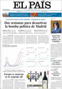 Portada de El País (España)