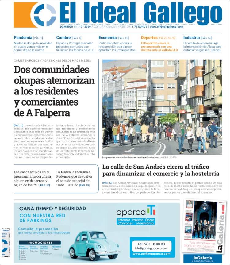 Portada de El Ideal Gallego (España)