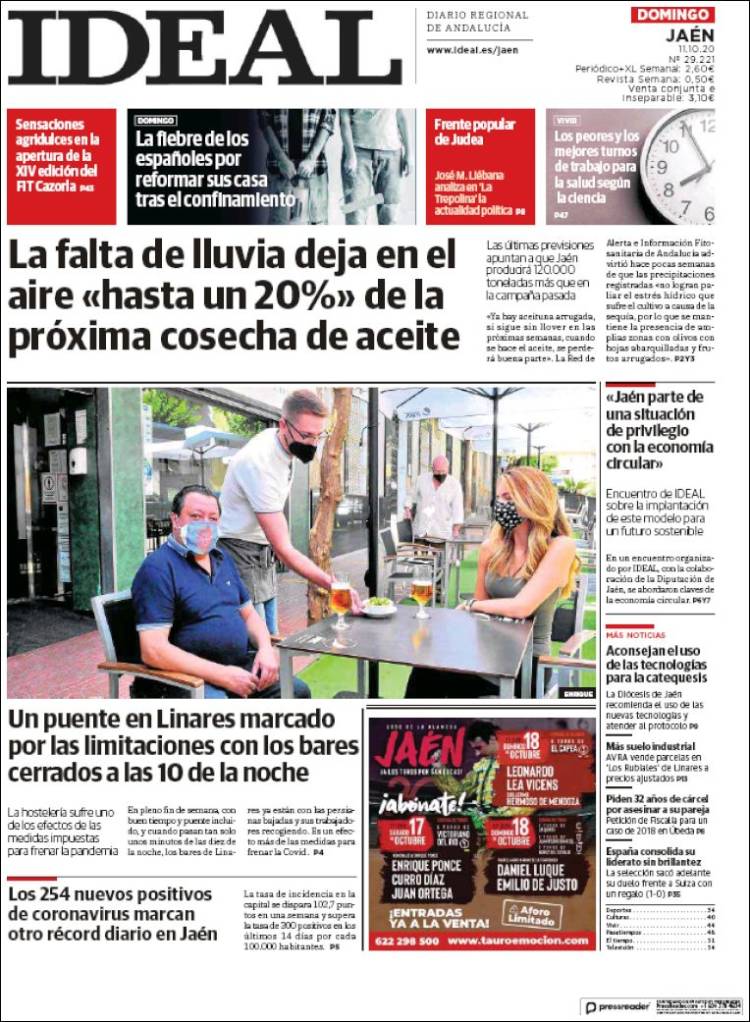 Portada de El Ideal de Jaén (España)