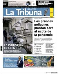 Portada de La Tribuna de Albacete (España)