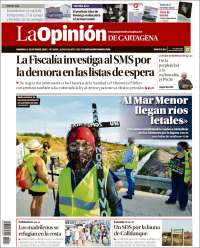 Portada de La Opinión de Murcia (España)